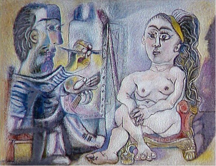 The Artist and His Model 6 1963 Pablo Picasso Oil Paintings